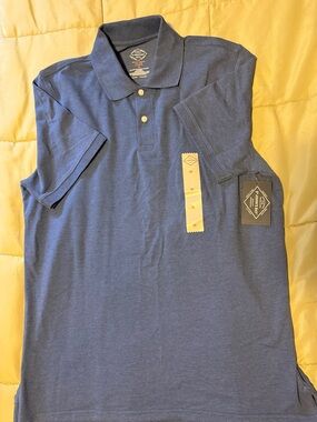St. John's Bay Blue Short-Sleeve Polo Shirt